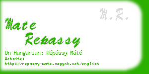 mate repassy business card